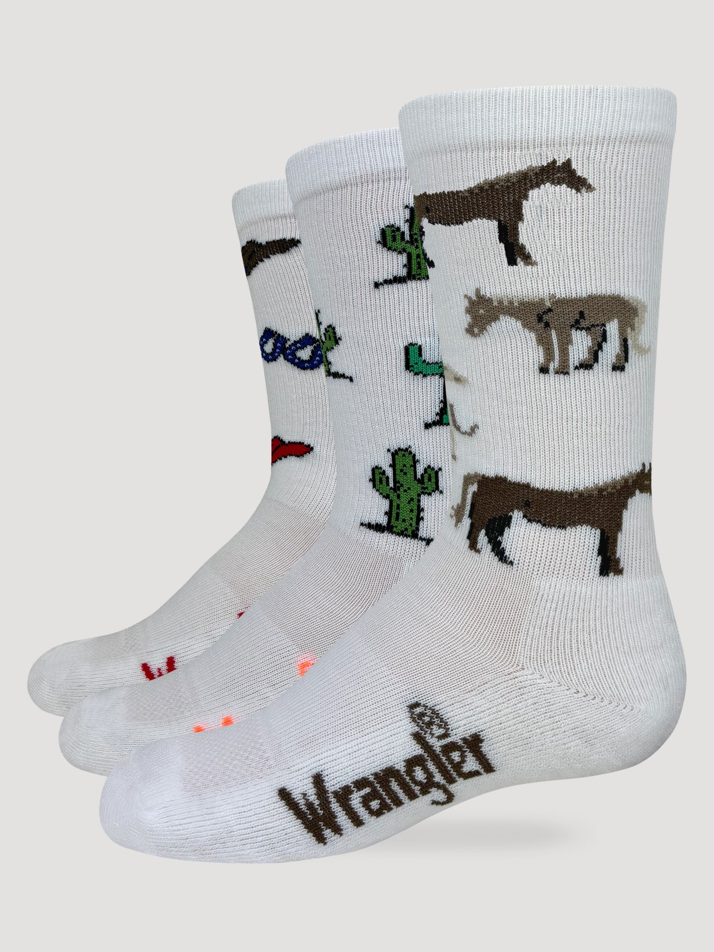 Носки Kid's Novelty для детей, 3 шт. — Wrangler, цвет: Белый — фото 1