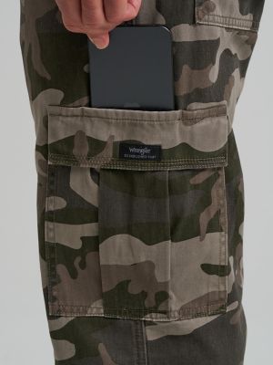 Men's Fleece Lined Cargo Pant in Jungle Camo Choco Chip