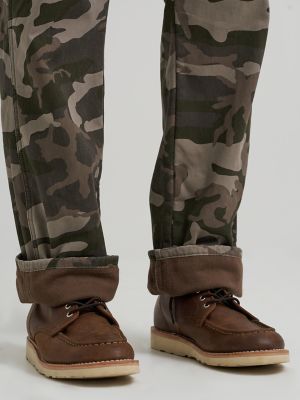Men's Fleece Lined Cargo Pant in Jungle Camo Choco Chip