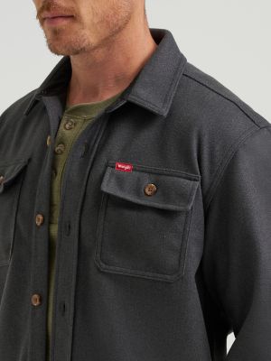 Wrangler® Men's Five Star Premium Brushed Fleece Shirt Jacket