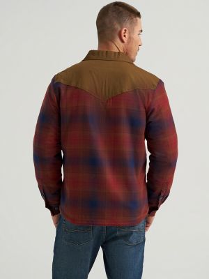 Mens Outpost Heavyweight Shirt Jacket in Maritime Red
