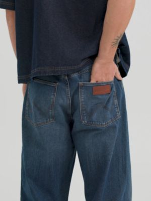 Mens Loose Straight Jean:Retro Blue:36:34 alternative view