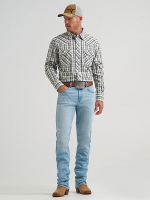 Men's 20X&reg; Competition Advanced Comfort Long Sleeve Two Pocket Western Snap Shirt in Olive Madras