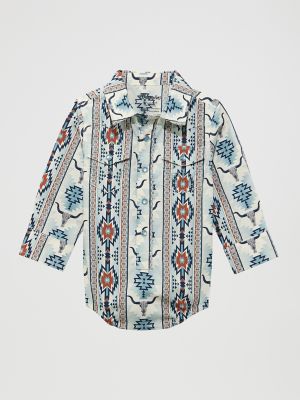 Baby Boy's Long Sleeve Checotah Western Snap Bodysuit