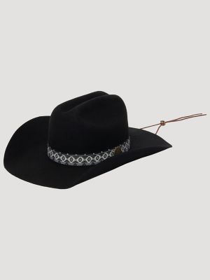 Wrangler Kids' Boy's Chin Cord Cowboy Hat In Black