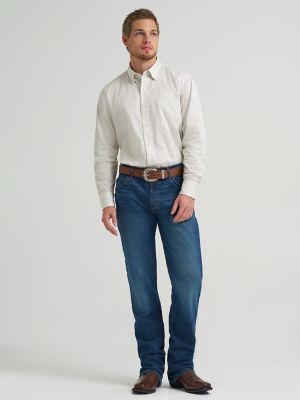 Men's Cody Johnson One Pocket Button Down Shirt in Yellow Charcoal