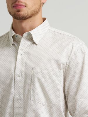 Men's Cody Johnson One Pocket Button Down Shirt in Yellow Charcoal