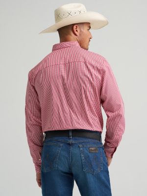 Men's Cody Johnson One Pocket Button Down Shirt in Red Gingham