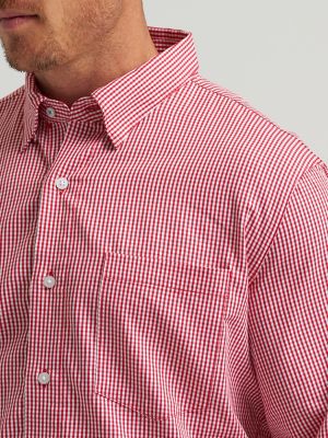 Men's Cody Johnson One Pocket Button Down Shirt in Red Gingham