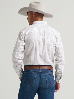 Men's Cody Johnson One Pocket Button Down Shirt in Lemon Check
