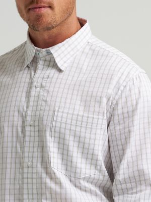 Men's Cody Johnson One Pocket Button Down Shirt in Lemon Check