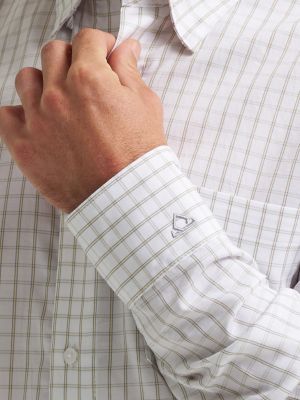 Men's Cody Johnson One Pocket Button Down Shirt in Lemon Check