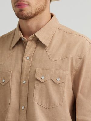 Cody Johnson 2 Pocket Western Snap Shirt:Brown:L alternative view 4