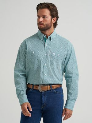 Wrangler® George Strait™ Long Sleeve Button Down Two Pocket Shirt