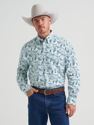 Wrangler® George Strait™ Long Sleeve Button Down One Pocket Shirt