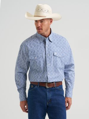 Wrangler® George Strait™ Troubadour Long Sleeve Western Snap Shirt