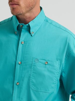 Wrangler George Strait Solid One Pocket Button Down Shirt | The Look of  Legends | Wrangler