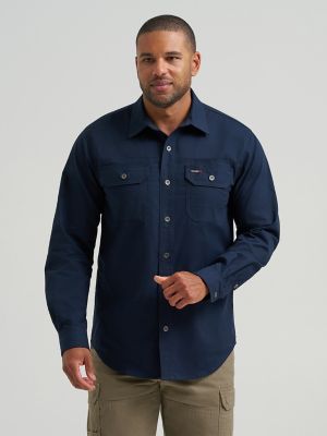 Wrangler&reg; RIGGS Workwear&reg; Ground Cloth Work Shirt in Navy