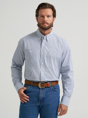 Wrangler® George Strait™ Long Sleeve Button Down Two Pocket Shirt