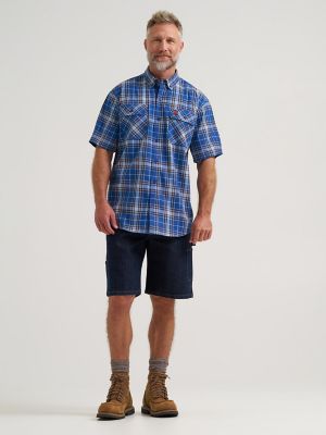 Wrangler RIGGS Workwear&reg; Foreman Plaid Work Shirt in Bluefish Plaid alternative view