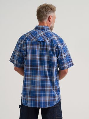 Wrangler RIGGS Workwear&reg; Foreman Plaid Work Shirt in Bluefish Plaid alternative view 3