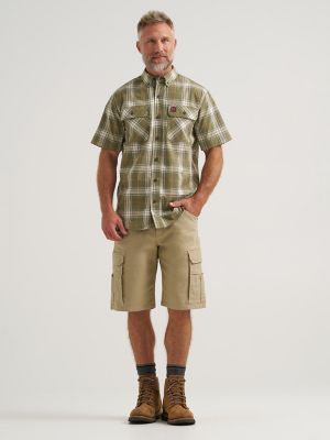 Wrangler RIGGS Workwear&reg; Foreman Plaid Work Shirt in Olive