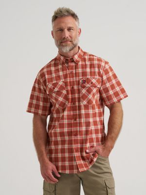 Wrangler RIGGS Workwear&reg; Foreman Plaid Work Shirt in Rust Plaid alternative view
