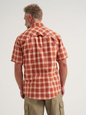 Wrangler RIGGS Workwear&reg; Foreman Plaid Work Shirt in Rust Plaid alternative view 4