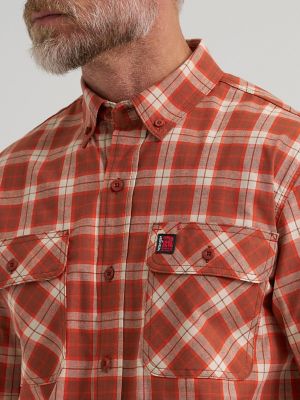 Wrangler RIGGS Workwear&reg; Foreman Plaid Work Shirt in Rust Plaid alternative view 5