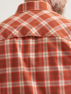 Wrangler RIGGS Workwear&reg; Foreman Plaid Work Shirt in Rust Plaid alternative view 6