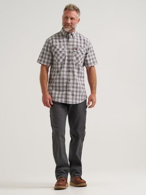 Wrangler RIGGS Workwear&reg; Foreman Plaid Work Shirt in Cloud Grey alternative view