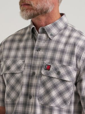 Wrangler RIGGS Workwear&reg; Foreman Plaid Work Shirt in Cloud Grey alternative view 4