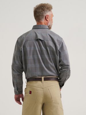 Wrangler&reg; RIGGS Workwear&reg; Technical All Season Shirt in Grey Plaid