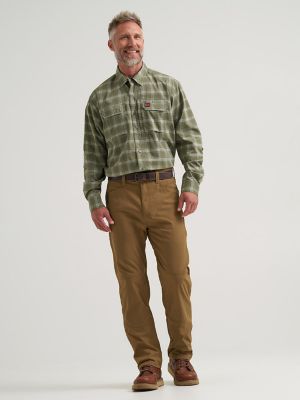 Wrangler&reg; RIGGS Workwear&reg; Technical All Season Shirt in Green Plaid