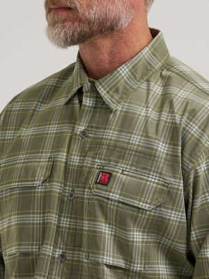 Wrangler&reg; RIGGS Workwear&reg; Technical All Season Shirt in Green Plaid