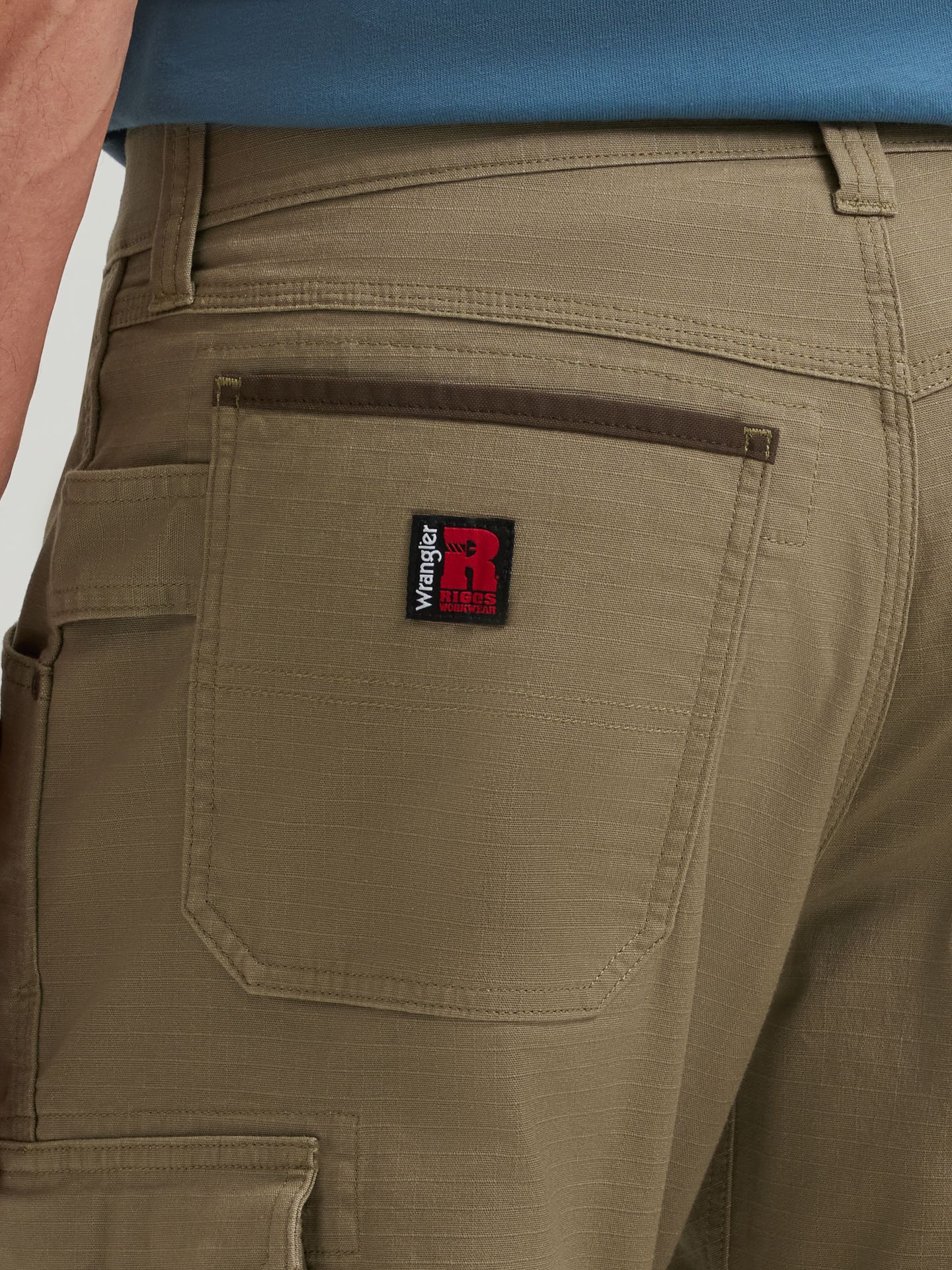 Мужские брюки Wrangler Riggs Workwear® Performance Ripstop Ranger Cargo Pant, цвет: Коричневый — фото 6