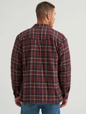 Men's Five Star Premium Plaid Sherpa Lined Shirt Jacket