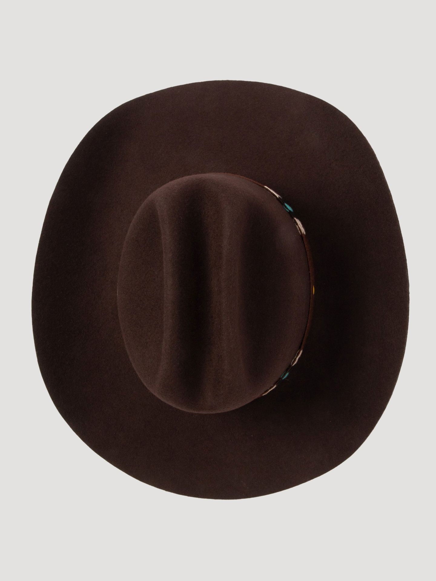 Мужской головной убор Wrangler Classic Cattleman's Crease Cowboy Hat, цвет: Тёмный коричневый — фото 4