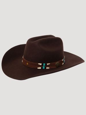Men's Classic Cattleman's Crease Cowboy Hat in Dark Brown