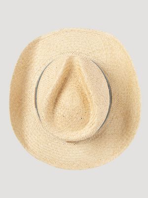 Mens Denim Straw Cowboy Hat:Natural:OneSize alternative view 2