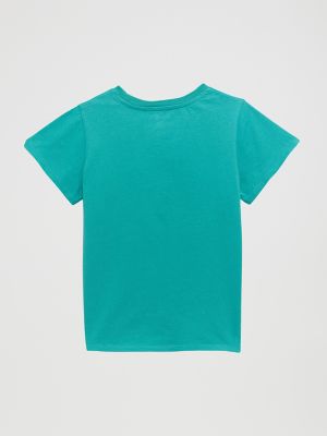 Girls Wrangler Western Graphic Tee:Teal Logo:M alternative view