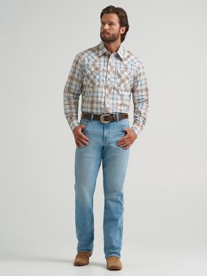 Men's Wrangler Retro&reg; Long Sleeve Sawtooth Snap Pocket Western Shirt
