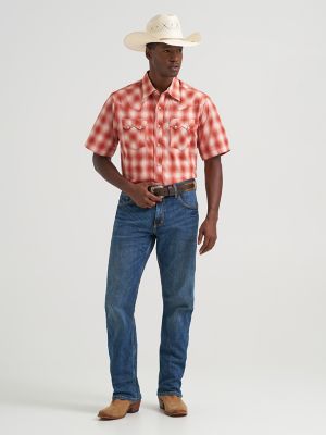 Men's Wrangler Retro&reg; Short Sleeve Sawtooth Pocket Western Snap Shirt
