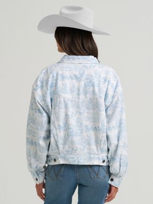 Women's Wrangler Country Toile Denim Relaxed Fit Jacket
