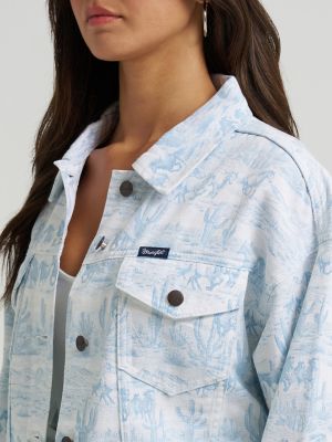 Women's Wrangler Country Toile Denim Relaxed Fit Jacket