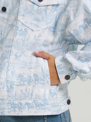 Women's Wrangler Country Toile Denim Relaxed Fit Jacket