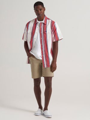 Wrangler All Terrain Gear Men's Canvas Utility Short in Greige