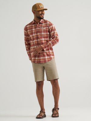 Wrangler All Terrain Gear Men's Canvas Utility Short in Greige