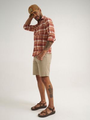 Wrangler All Terrain Gear Men's Canvas Utility Short in Greige
