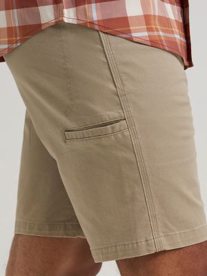 Wrangler All Terrain Gear Men's Canvas Utility Short in Greige